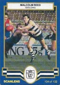 1986 Scanlens VFL #104 Malcolm Reed Front